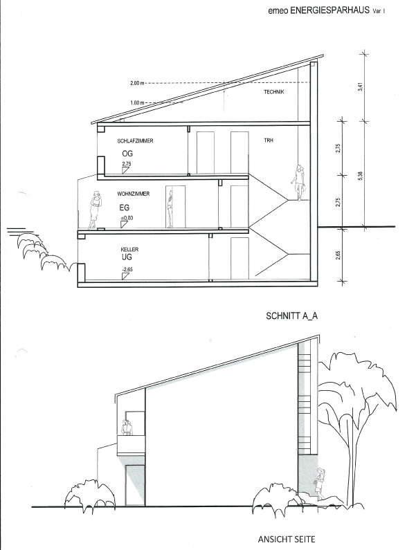 emeo Energiesparhaus - Var. I - Skizze